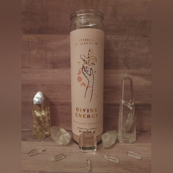 1 DAY SALE! Mahogany Teakwood Scented Candle Mystical Collection's Divine Energy - Picture 2 of 5